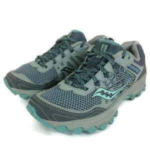 Saucony Womens Excursion TR Running Athletic Shoes RunAnywhere Gray Teal Size 6